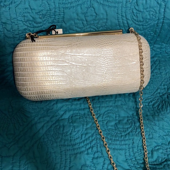 NEW KATE LANDRY LIGHT GOLD CHAIN Crossbody Clutch - Picture 10 of 12
